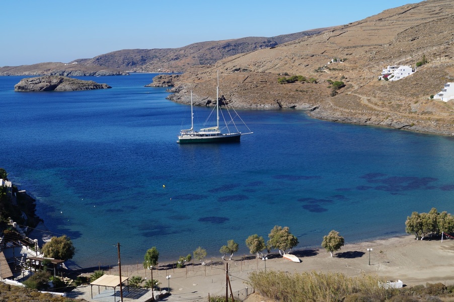 Apokrisy Cove could be a more suitable parking area for our boat.