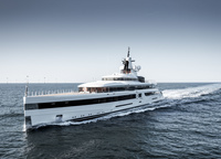 Designed by Michael Leach, the Lady S features a sleek and elegant profile, an abundance of glass and steel bulwarks. Despite its large size, it is not without organism.