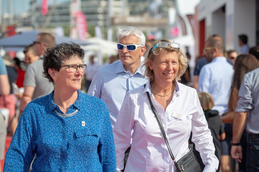 French yachtswoman Isabelle Otisier and Sylvie Hernou.