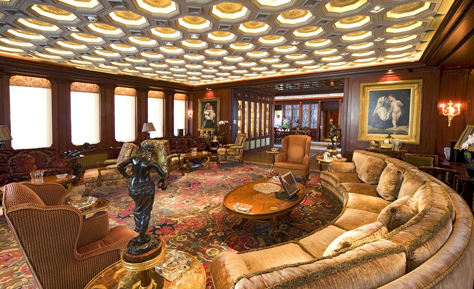 Salon of a Samar yacht, made in classical style