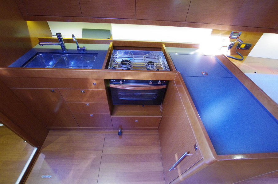 The galley is quite convenient.