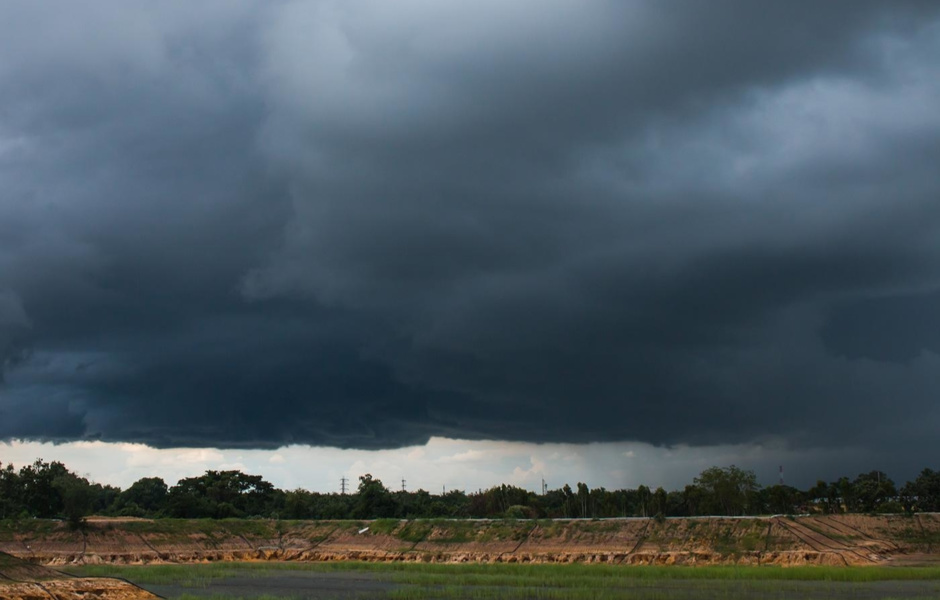 Layered rain clouds