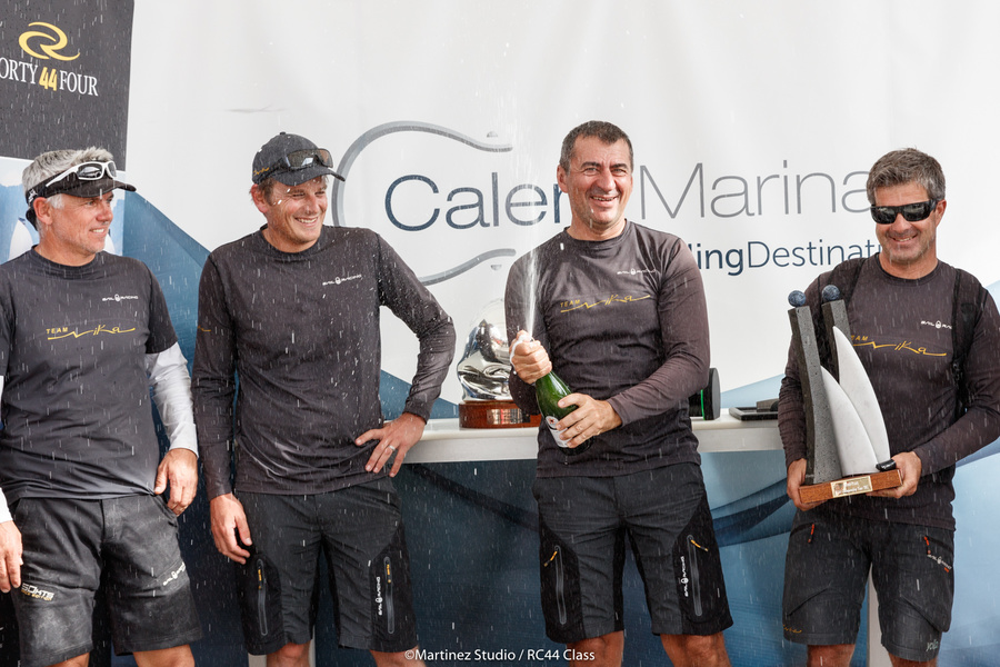 "Nika" celebrates silver RC44 Championship Tour.