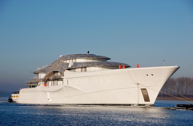 Project 1007 hull during transport to McCum