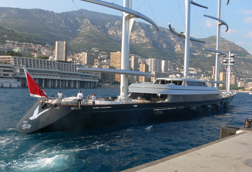 Maltese Falcon with Maltese flag on board