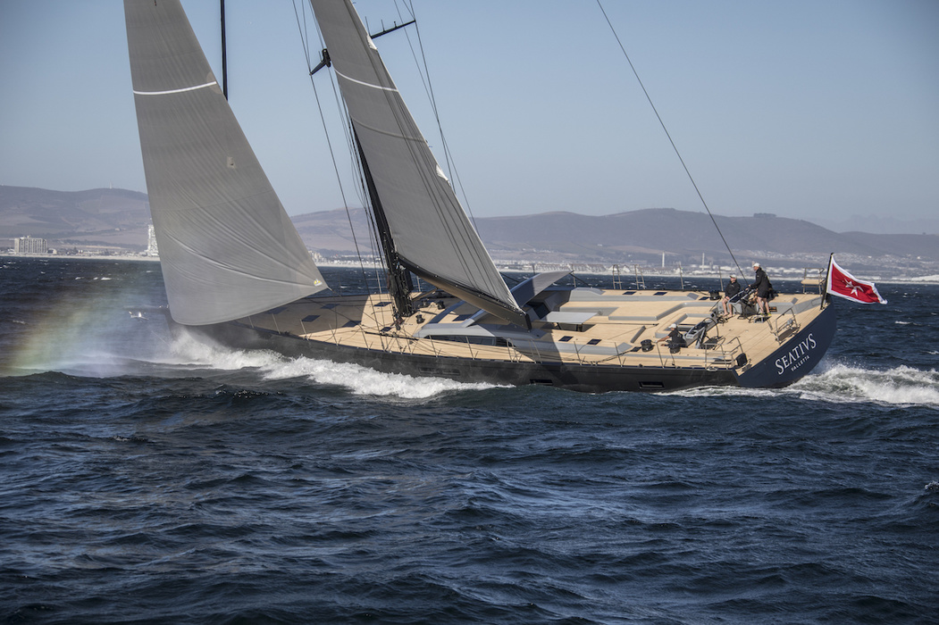 A member of the 96-foot Southern Wind (SW96) range of racing cruisers from South Africa, the 31.4-meter Seatius beckons with even one look. You are even more fascinated by it when you get inside. This is understandable: it is no coincidence that the Boat International Design and Innovation Awards - 2019 jury named the Seatius interiors the most beautiful in the sailing boat category. Eight guests will be very cozy here. The hull is a carbon-epoxy sandwich, and the power comes from a Steyr SE236E40 diesel engine. Separate mention should be made of the two rudder pens, and the lifting keel at the same time.