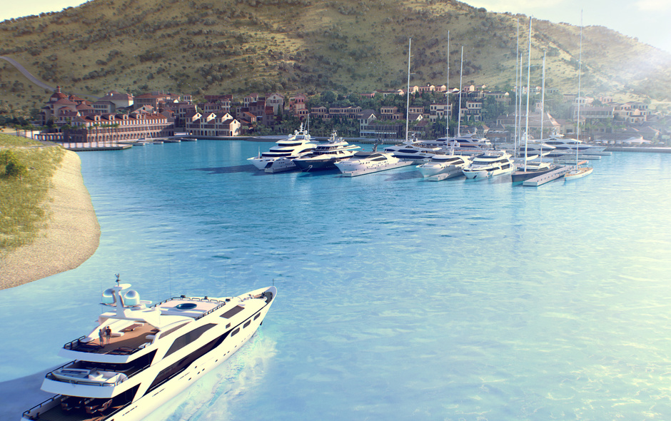 This is what the marina under construction will look like.