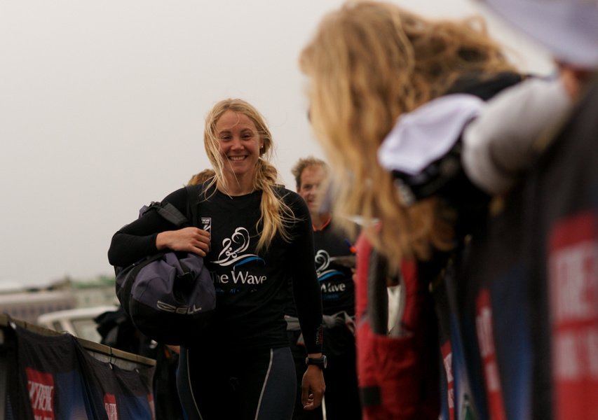 Sarah Eaton is the only yachtswoman this season. Twice Olympic medalist, tactical position on the team.