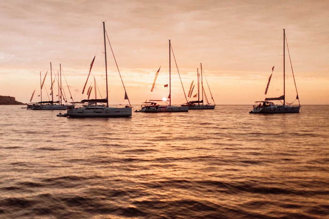 It's a pleasure to feel part of a large fleet of yachts.