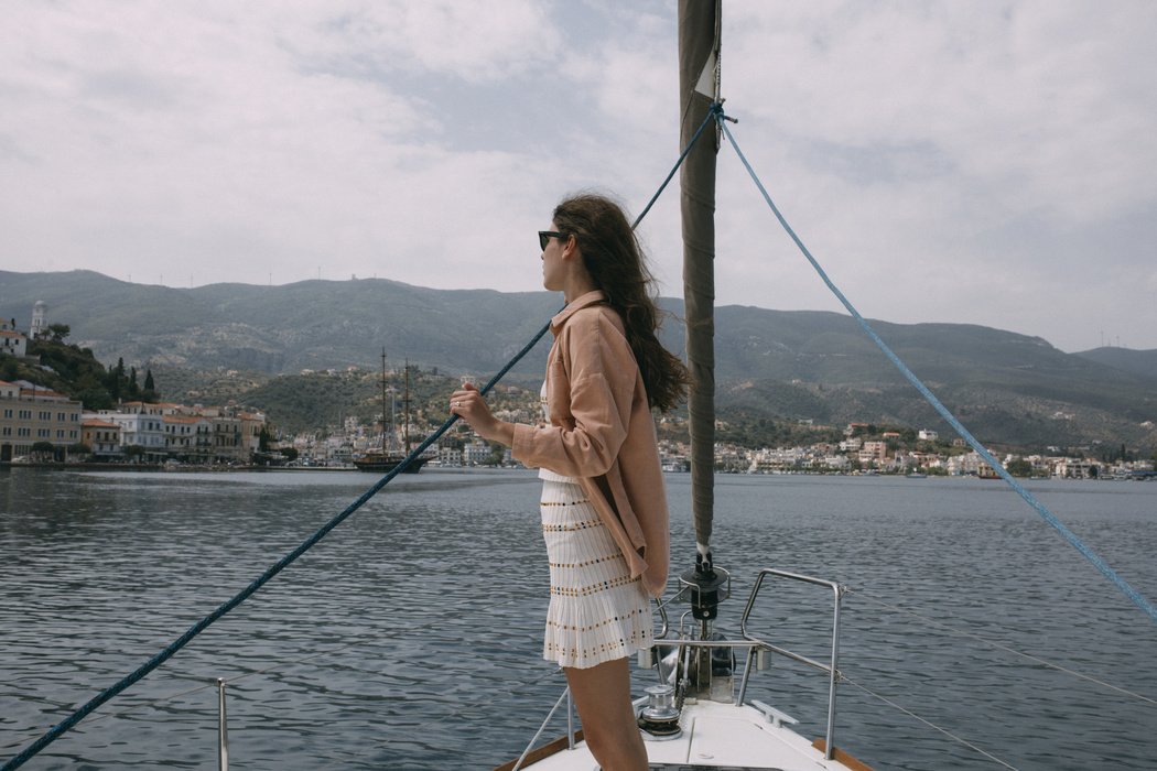 Approaching the shore in Kotor Bay.